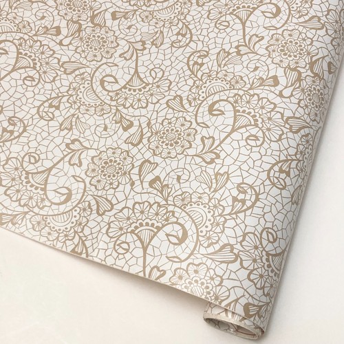 Gold crackle floral scroll - floral,